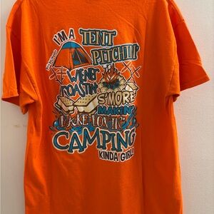 Orange Camping Graphic Tee